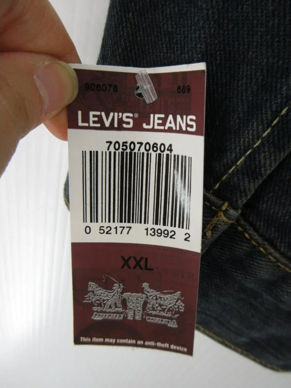 VINTAGE Levis Jacket XXL Standard Trucker Denim Red Tab Y2K 2005 NEW